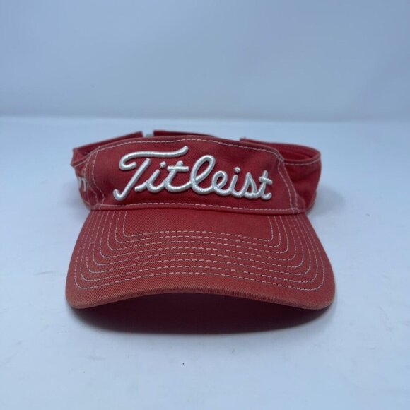 Titleist Pro V1 Red Adjustable Embroidered Golf Visor Cap Hat - Picture 6 of 12